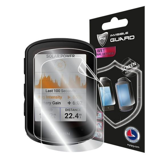 IPG For Garmin Edge 540-840 Solar GPS Cycling Computer Screen Protector (2 Units) Hydrogel Invisible Screen Guard - HD Quality/Self-Healing/Bubble -Free for 540