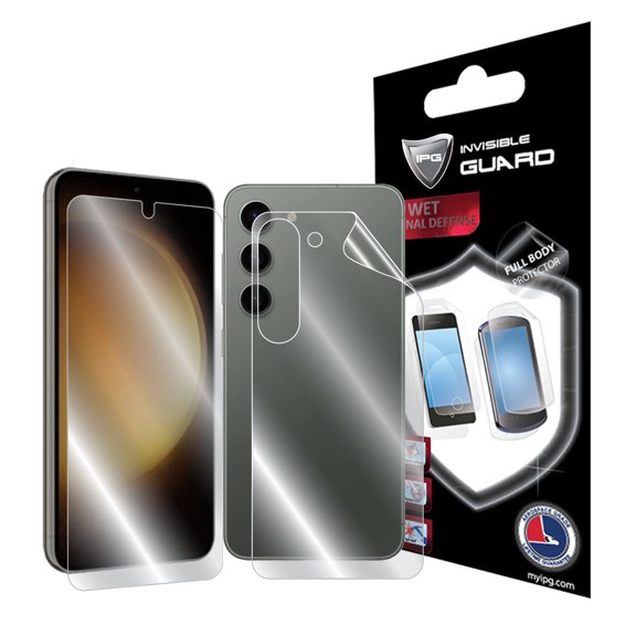 IPG For SAMSUNG Galaxy S23 FULL BODY Hydrogel Protector Invisible Touch Screen Sensitive Ultra HD Clear Film Anti Scratch Skin Guard - Smooth/Self-Healing/Bubble -Free Screen & Back