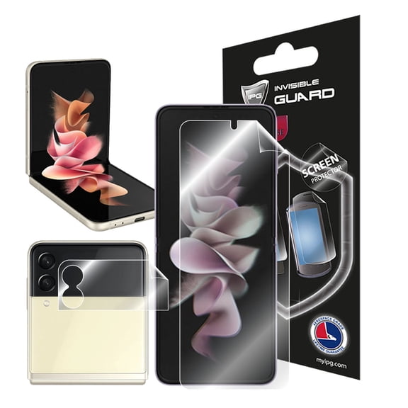 IPG For Samsung Galaxy Z Flip 3 FULL BODY (Internal - External Screen) Protector Invisible Touch Screen Sensitive Smooth / Self-Healing / Bubble -Free Screen & Back (Z Flip 3)