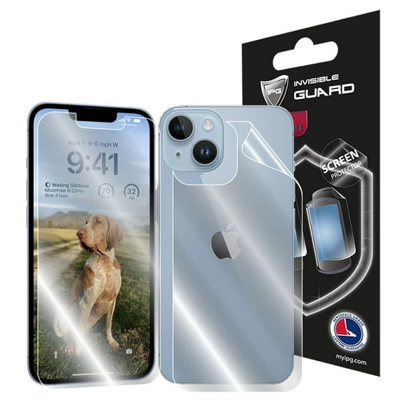 IPG For iPhone 14 FULL BODY Protector Invisible Touch Screen Sensitive Ultra HD Clear Film Anti Scratch Skin Guard - Smooth/Self-Healing/Bubble -Free Screen & Back