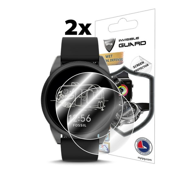 IPG for Fossil Mens Gen 6 (Case diameter 44mm) Screen Protector (2 Units) Invisible Ultra HD Clear Film Anti Scratch Guard-Smooth/Self-Healing/Bubble -Free for Mens Gen 6 44mm