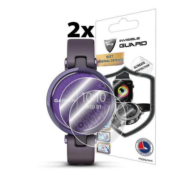 IPG for Garmin Lily Small GPS Smartwatch Screen Protector (2 Units) Invisible Ultra HD Clear Film Anti Scratch Guard-Smooth/Self-Healing/Bubble -Free for Lily