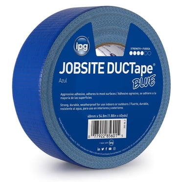 IPG JobSite DUCTape, Colored Duct Tape, 1.88" x 60 yd, Blue Single Roll
