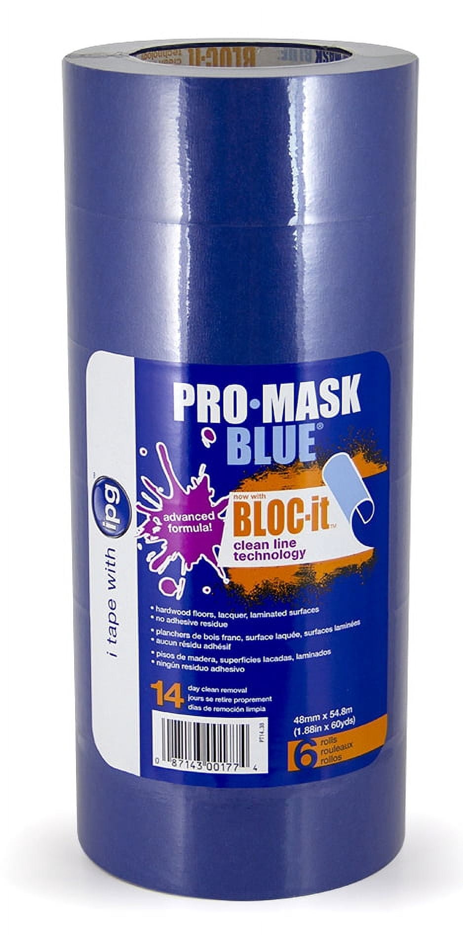Intertape Polymer Group 99490 1.88" X 60 Yards Blue Painters Tape With BLOC-It™ Technology 6 Count