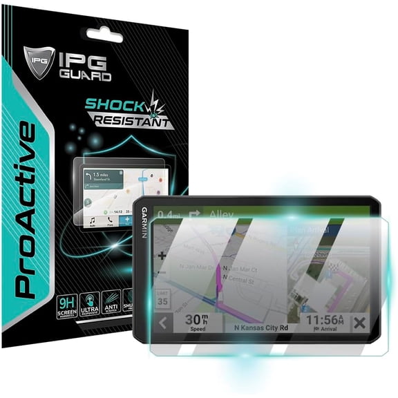 IPG ProActive for Garmin dzl OTR720 - OTR710 - dzlCam OTR725 7 Inch Truck Navigator Display 9H Hardness Screen Protector Nano Ceramic Film Ultra Responsive High Clarity