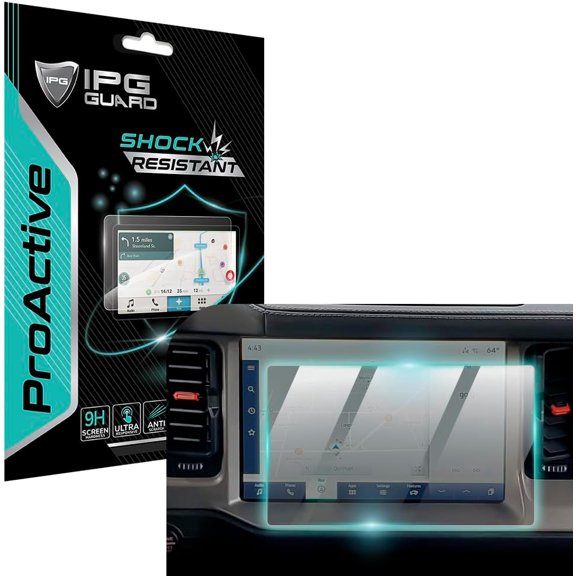 IPG ProActive Made for Ford 2021-2025 Bronco 12 Inch Navigation Display 9H Hardness Screen Protector Nano Ceramic Film Ultra Responsive High Clarity
