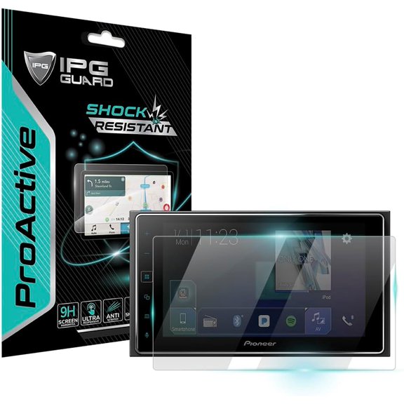 IPG ProActive for PIONEER MVH-1400NEX 6.2 Inch Display 9H Hardness Screen Protector Nano Ceramic Film Ultra Responsive High Clarity Anti Scratch Smudge Guard