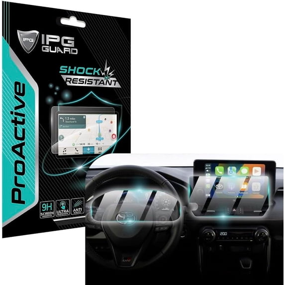 IPG ProActive for Toyota 2023-2024 2025 RAV4 10.5" Navigation + 12.3" Dashboard (2 Pieces) Display 9H Hardness Screen Protector Nano Ceramic Film Ultra Responsive