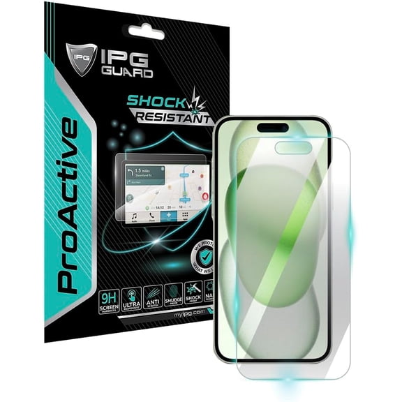 IPG ProActive for Apple iPhone 15 Plus Screen Protector 9H Hardness Nano Ceramic Film Ultra Responsive High Clarity for iPh15Plus
