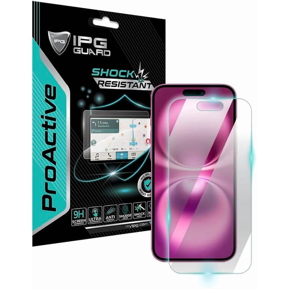 IPG ProActive for Apple iPhone 16 Plus Screen Protector 9H Hardness Nano Ceramic Film Ultra Responsive High Clarity for iPh16Plus