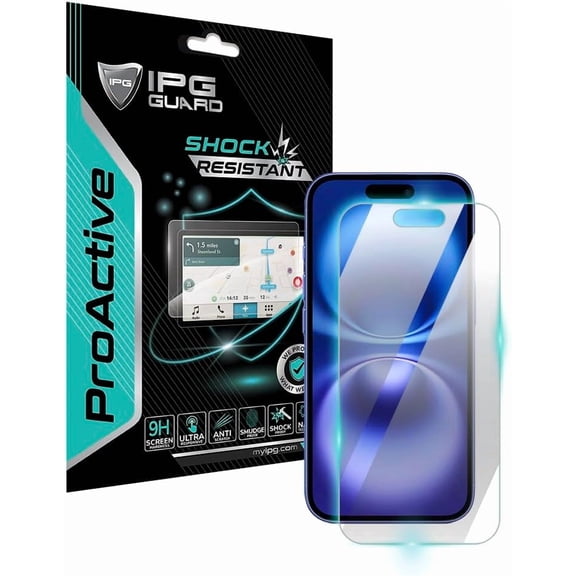 IPG ProActive for Apple iPhone 16 Screen Protector 9H Hardness Nano Ceramic Film Ultra Responsive High Clarity for iPh16