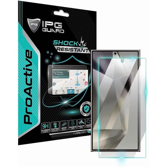 IPG ProActive for Samsung Galaxy S24 Ultra Display 9H Hardness Screen Protector Nano Ceramic Film Ultra Responsive High Clarity for S24Ultra
