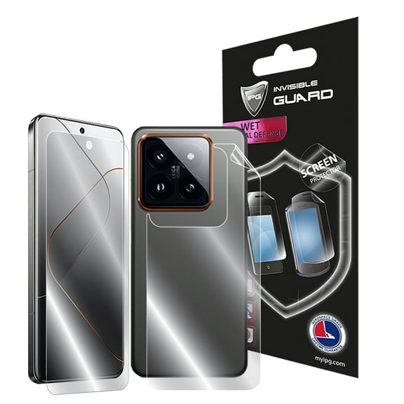 IPG for Xiaomi 14 Pro FULL BODY Hydrogel Protector Invisible Touch Screen Sensitive Ultra HD Clear Film Anti Scratch Skin Guard - Smooth/Self-Healing/Bubble -Free Screen & Back