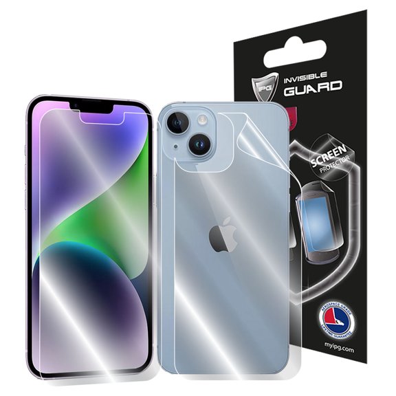 IPG For iPhone 14 PLUS FULL BODY Protector Invisible Touch Screen Sensitive Ultra HD Clear Film Anti Scratch Skin Guard - Smooth/Self-Healing/Bubble -Free Screen & Back