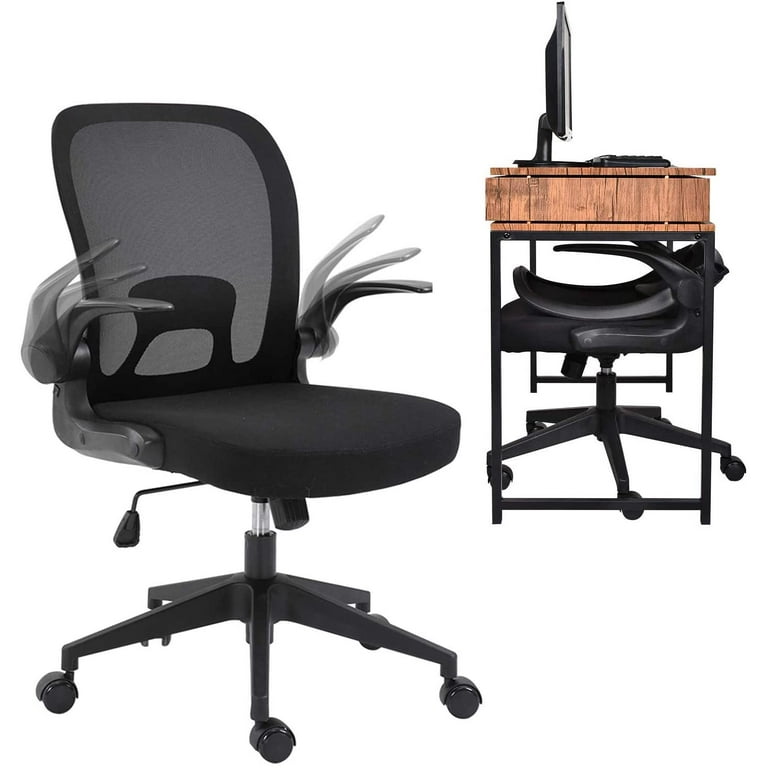 IPKIG Ergonomic Office Chair Mesh with Foldable Backrest, Mesh Home Office  Computer Task Desk Chairs with Adjustable Arms and 360 Degree Universal