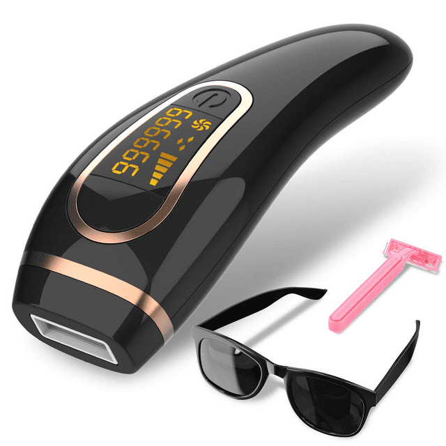 IPL Hair Removal Laser Hair Removal 999999 Flashes Painless Permanent Hair Remover for Face, Body,Legs,Arms,Armpits,At-Home Use(Black)