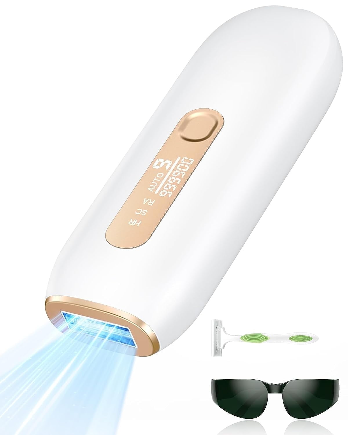 IPL Laser Hair Removal for Women & Men Permanent, JOOYEE 3 in 1 Modes 9 Energy level Settings Painless Hair Removal Device for Facial Legs Arms Bikini Line Whole Body, White