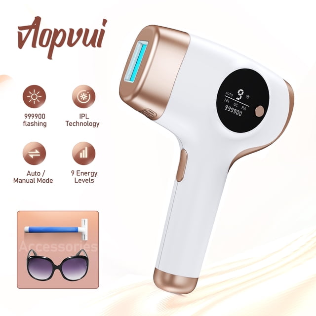 IPL Laser Hair Removal, 999,900 Flashes Painless 9 Levels Permanent Hair Removal Machine