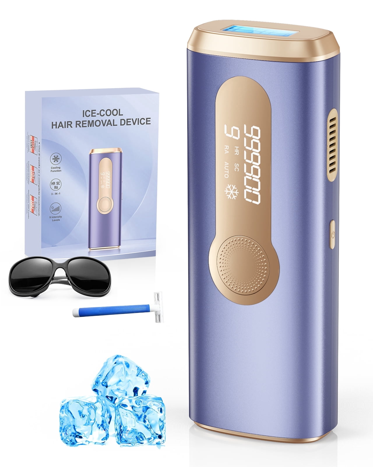 ICE-COOL HAIR REMOVAL DEVICE 本体 JOOYEE IPL Laser Hair Removal Device, Ice-Cooling, Long-Lasting