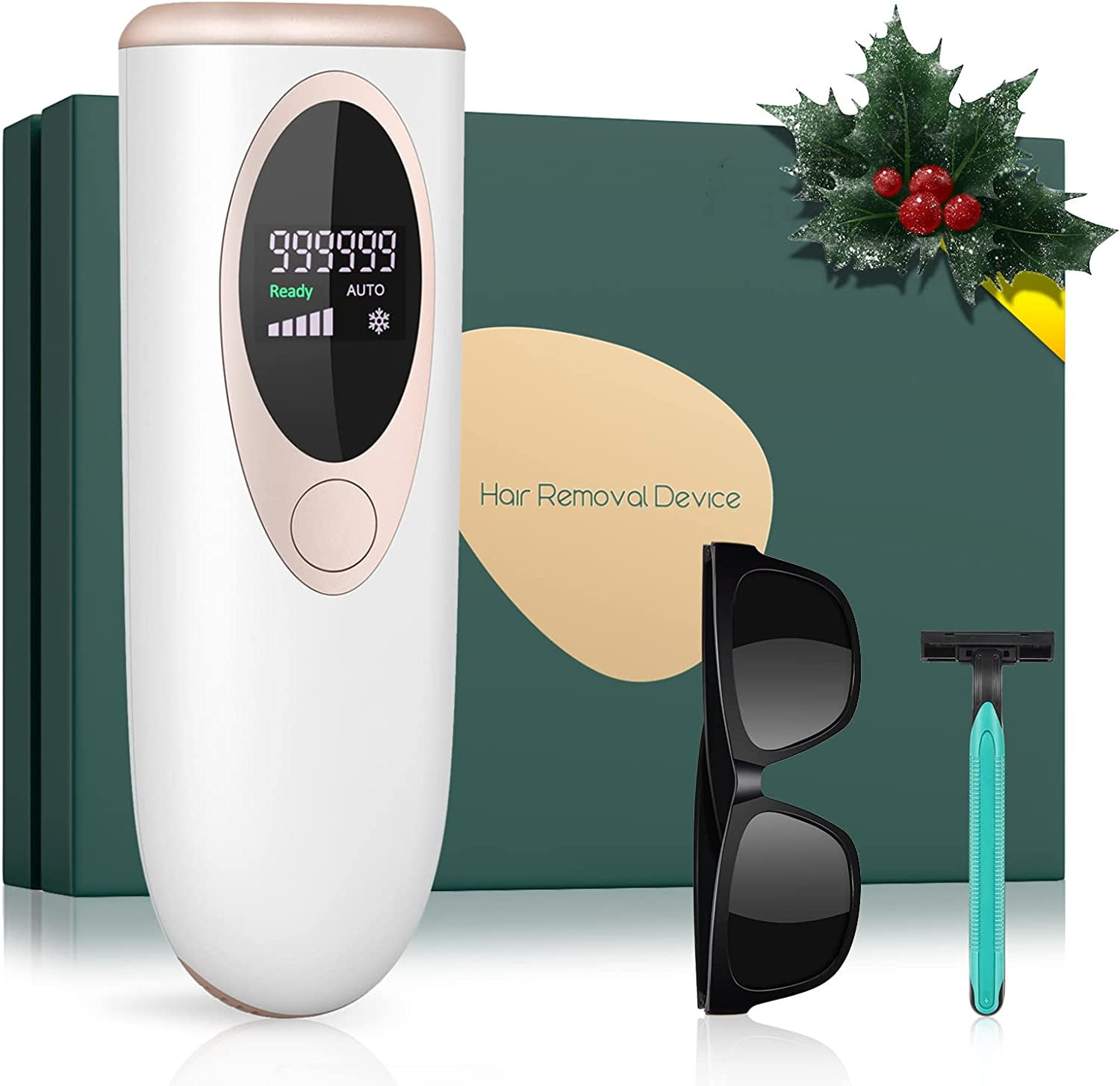 IPL Laser Hair Removal, Besunny Permanent Hair Remover, 999999 Flashes for  Face Body Women Men