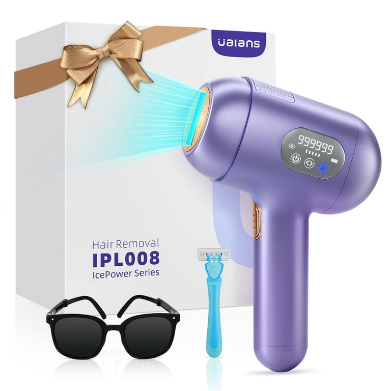 IPL Laser Hair Removal Device, Cordless Ice-Cooling IPL Hair Remover,  Painless & Permanent for Women and Men, 3 Weeks Faster Effect, At-Home Hair