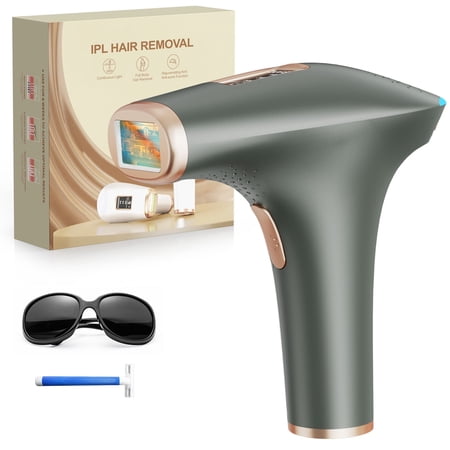 IPL Laser Hair Removal for Women and Men,JOOYEE 3 in 1 at Home 999900 Flashes Permanent Painless Hair Remover Device for Body Face Bikini Bikini Line - Gray