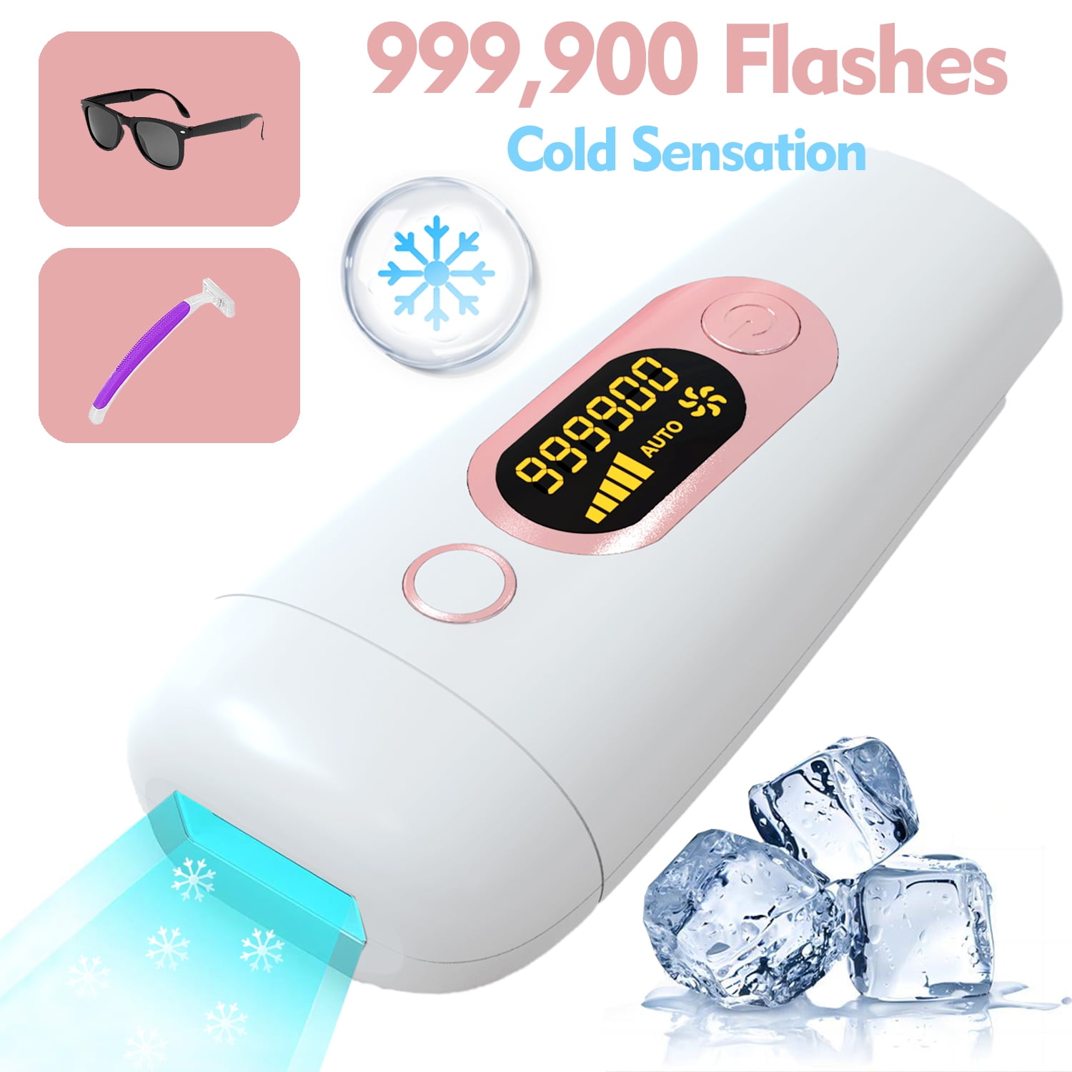 IPL Laser Hair Removal,ZPL 999999 Flashes 2 in 1 Painless Hair Remover