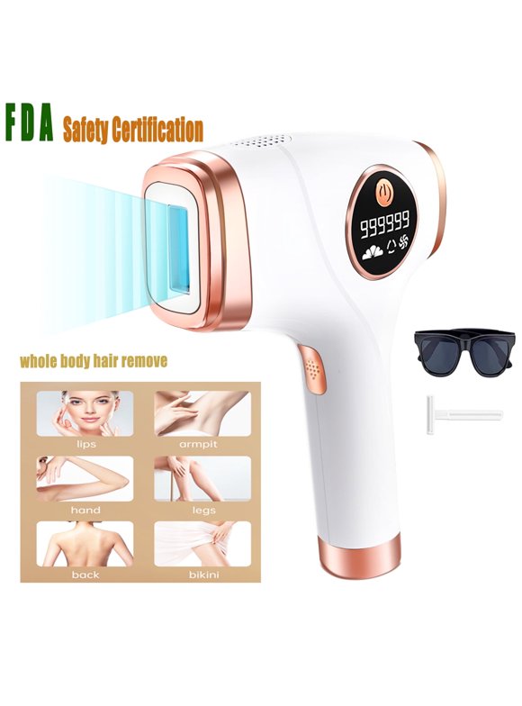ASOTVision IPL Laser Hair Removal for Women Men – Painless, Permanent Hair Reduction at Home – FDA Approved, Suitable for Face Body, 999,999 Flashes