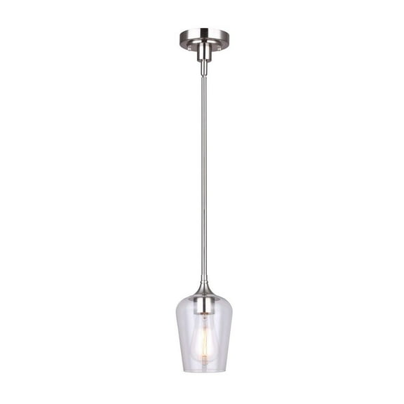 IPL1102A01BN-Canarm Inc-Conall - 1 Light Pendant-12 Inches Tall and 5 Inches Wide