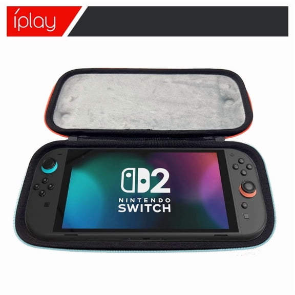 IPLAY Carrying Case for Nintendo Switch 2 (NS2) - Slim Lightweight Storage Bag with Detachable Lanyard, Protective Soft Lining, Fits Switch 2 Console & Joy-Cons, Easy-Access Zipper