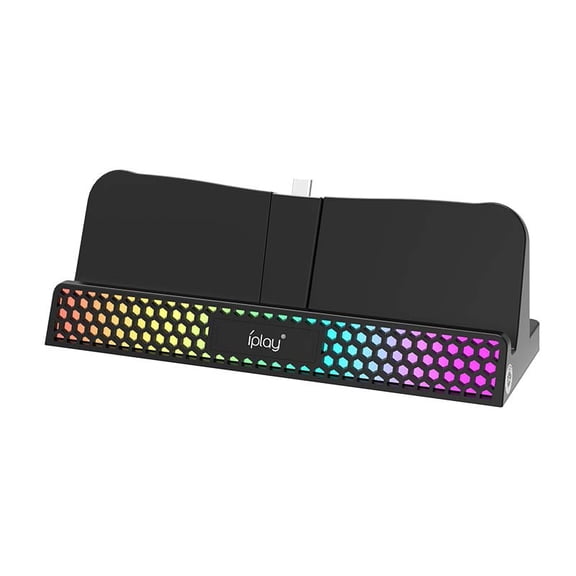 IPLAY RGB Charging Dock for PS5 Portal Handheld Console - Portable Single Charging Stand with Customizable RGB Lighting, Fast Charging, Anti-Slip Design for PlayStation Portal