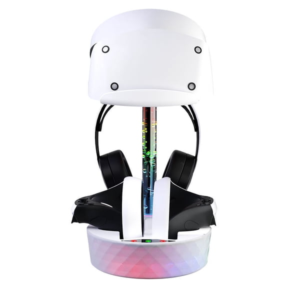 IPLAY RGB Magnetic Charging & Storage Station for PSVR2 - All-in-One Organizer with RGB Lighting, Magnetic Controller Charger, PSVR2 Headset, Glasses & Headphone Storage