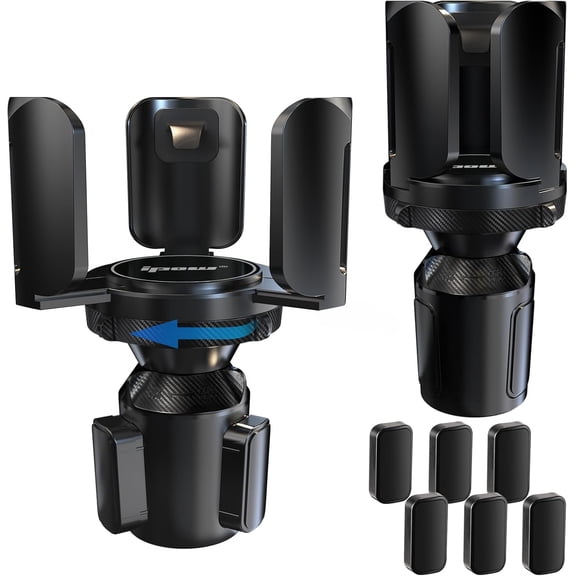 IPOW 2-Pack Car Cup Holder Expander Adapter, Adjustable Base (2.68"-3.94") and Large Upper (3.25"-5.1"), Universal Fit for Yeti 14-46oz, Hydro Flask, Nalgene, and Large Food Bowls