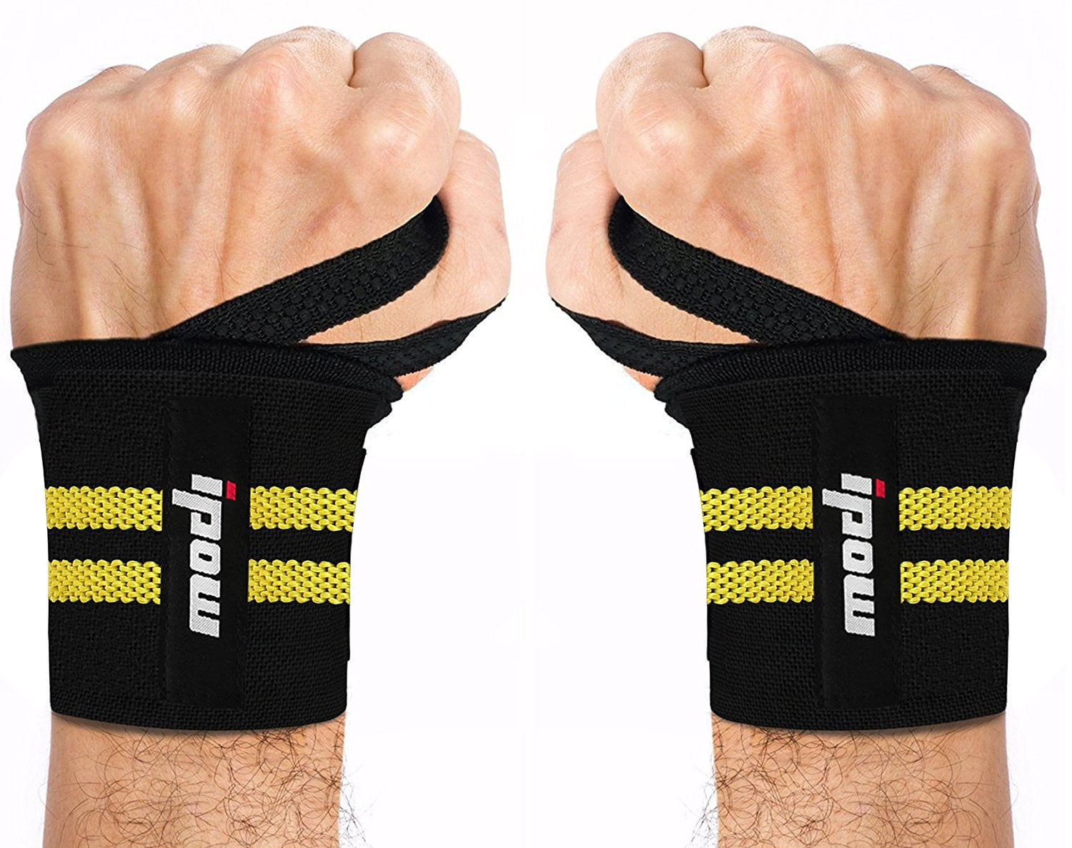 IPOW 2pcs Wrist Strap for Weight Lifting Women and Men, Adjustable