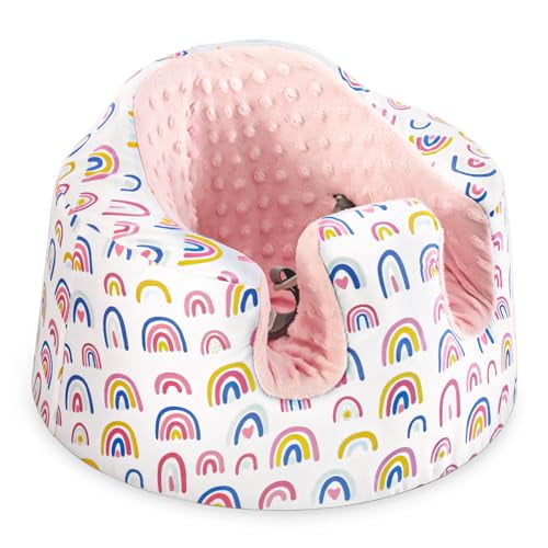 IPOZITO Seat Cover Compatible with Bumbo Seat, Rainbow Baby Bumbo Seat Cover, Comfortable Bumbo Floor Seat Cover for Baby Girl and Boy, Only Compatible with Bumbo Baby Seat