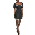 thumbnail image 1 of IPPONELLI womens  Ruffle Mini Dress, l, Black, 1 of 3