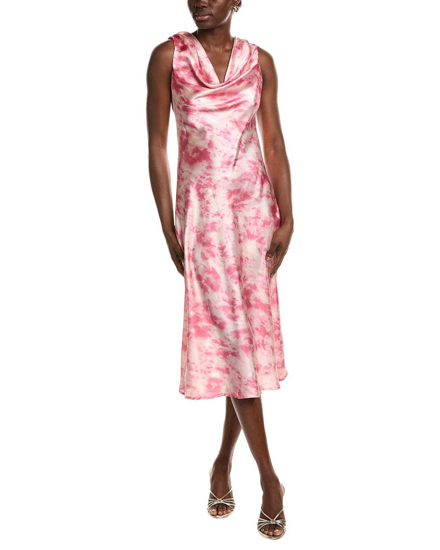 IPPONELLI womens Satin Cowl Neck Midi Dress, m, Pink - Walmart.com