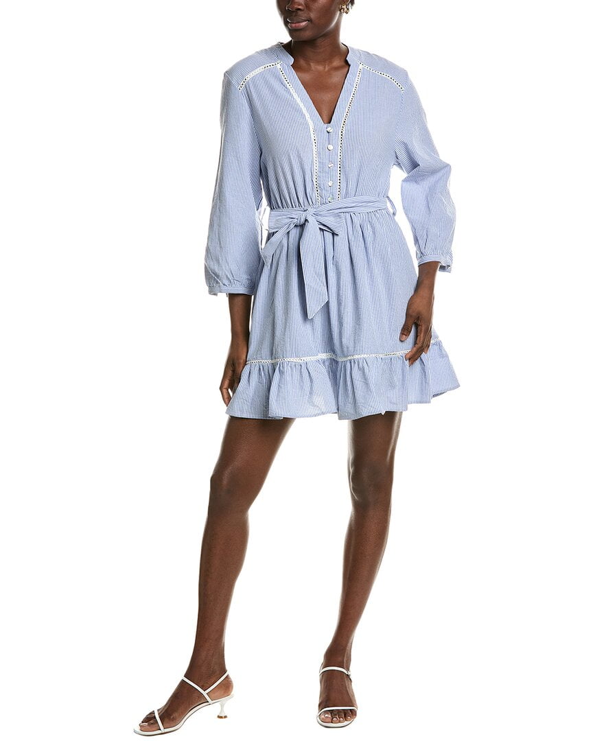 blue dress for baby girl Patagonia Women's Organic Cotton Seersucker Dress Willow Stone Blue Xs main image 0
