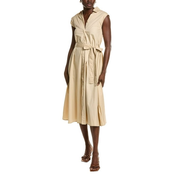 IPPONELLI womens  Tie Waist Shirtdress, s, Beige