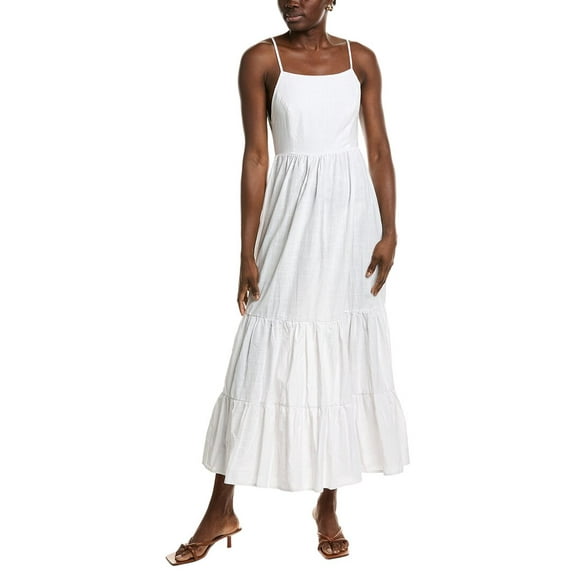 IPPONELLI womens  Tiered Midi Dress, m, White