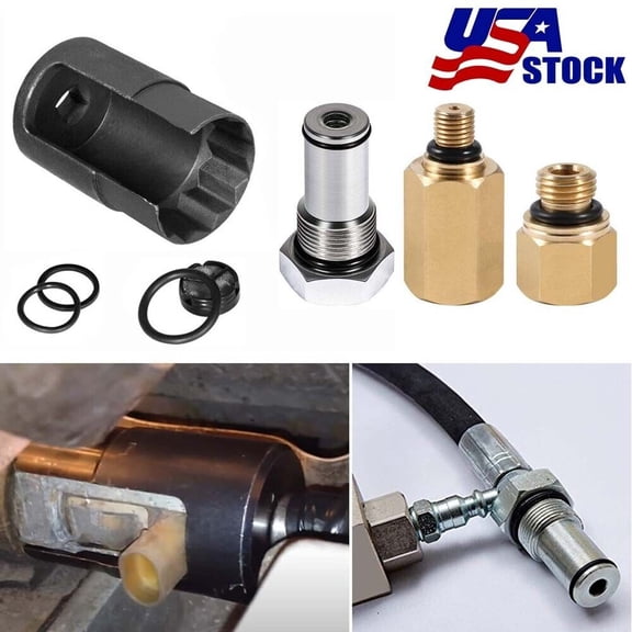IPR Valve Socket Air Test Fitting + Fuel Rail Adapter For 6.0L Ford Powerstroke