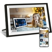 IPRODA Digital Picture Frame, 15.6-inch Large Digital Photo Frame, 1080P IPS FHD Touch Screen 32GB WiFi Share Photos Instantly via Uhale App（Black）