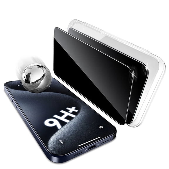 IPROKKO 2Pack Privacy Glass Screen Protector for iPhone 13, Easy Installation Automatic Dust Removal Kit, One-Click Application, Anti-Scratch, Glossy Surface, Keep Secret Safe
