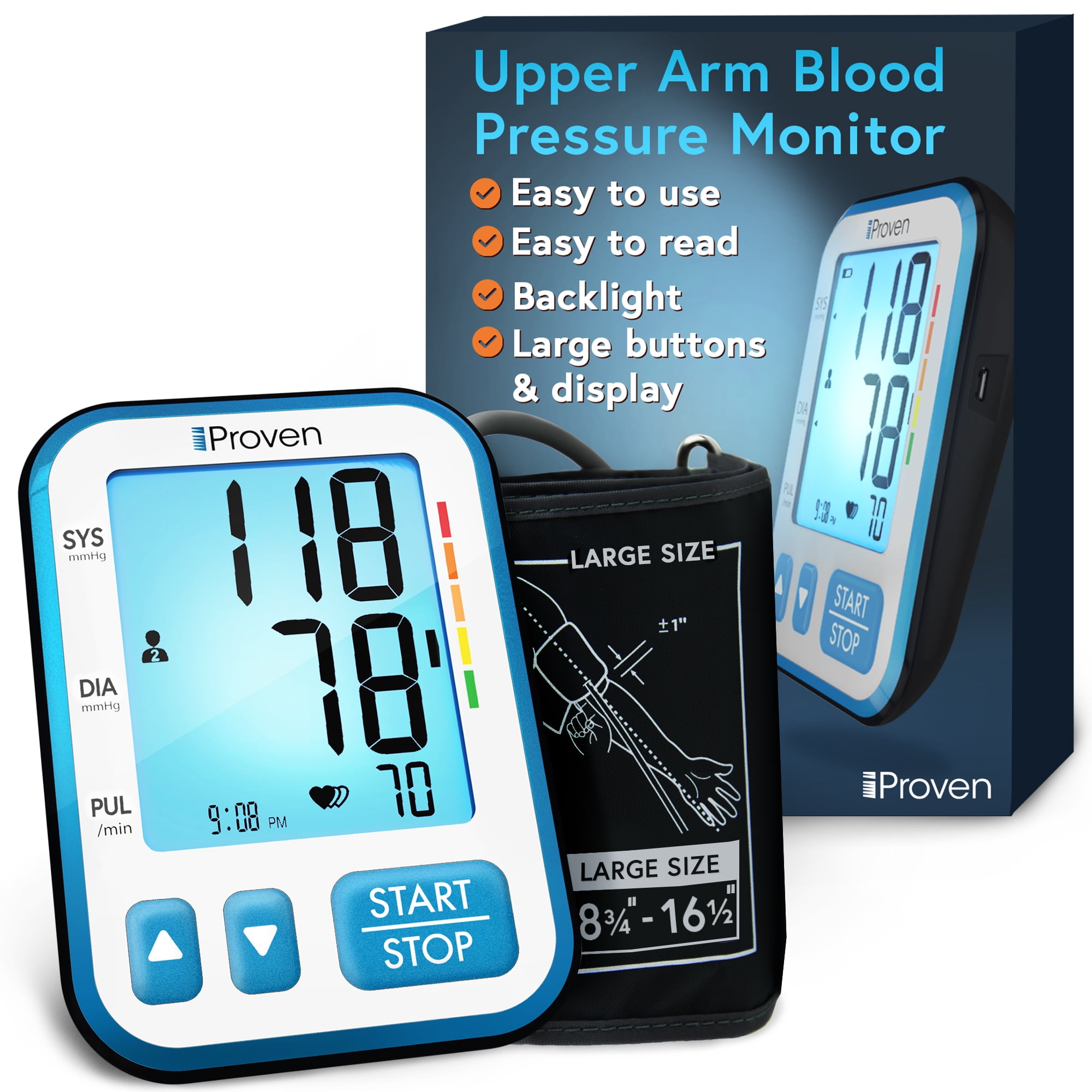 New 2023 iProven BPM-617 Smart Upper Arm Blood Pressure Monitor - Home