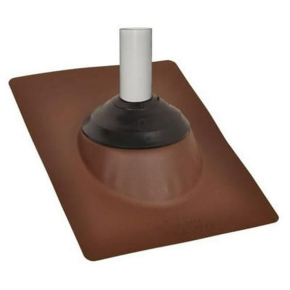 IPS 100630 12 x 15.5 in. 4-in-1 Galvanized Base Roof Flashing, Brown