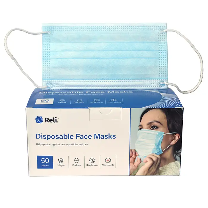 IPS 18-10048 Blue Reli Non-medical Disposable Face Mask