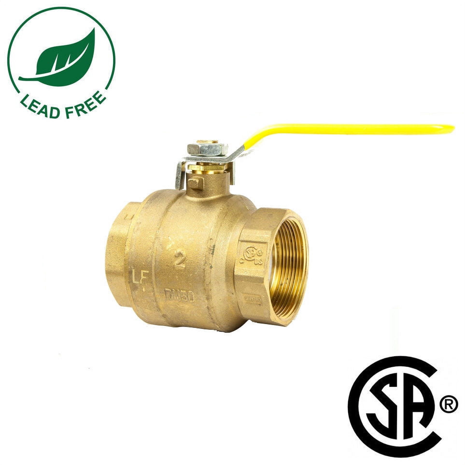 2 Brass Ball Valve Full Port, Lead
