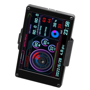 IPS LCD Computer Monitor 3.5 Inch Display CPU GPU Sub-Screen External Panel with Bracket, 1080p, Black (3.5 inches / 8.9 cm)