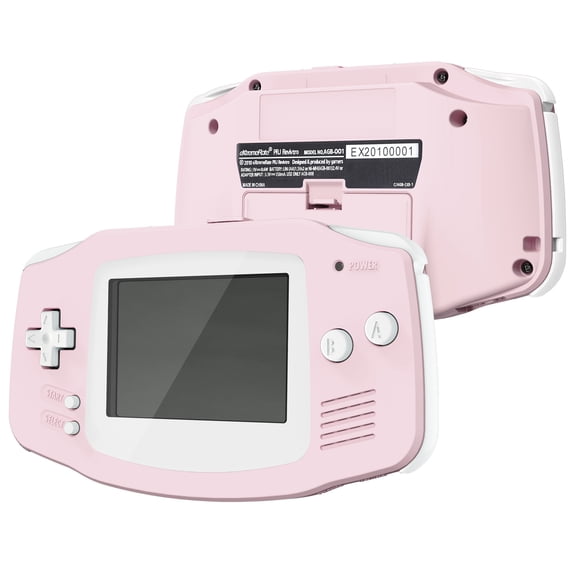 IPS Ready Upgraded eXtremeRate Cherry Blossoms Pink Replacement Full Housing Buttons for Gameboy Advance GBA