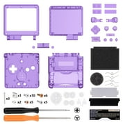 IPS Ready Upgraded eXtremeRate Clear Atomic Purple Custom Replacement Housing Shell for Gameboy Advance SP GBA SP   Compatible with Both IPS & Standard LCD   Console & Screen NOT Included